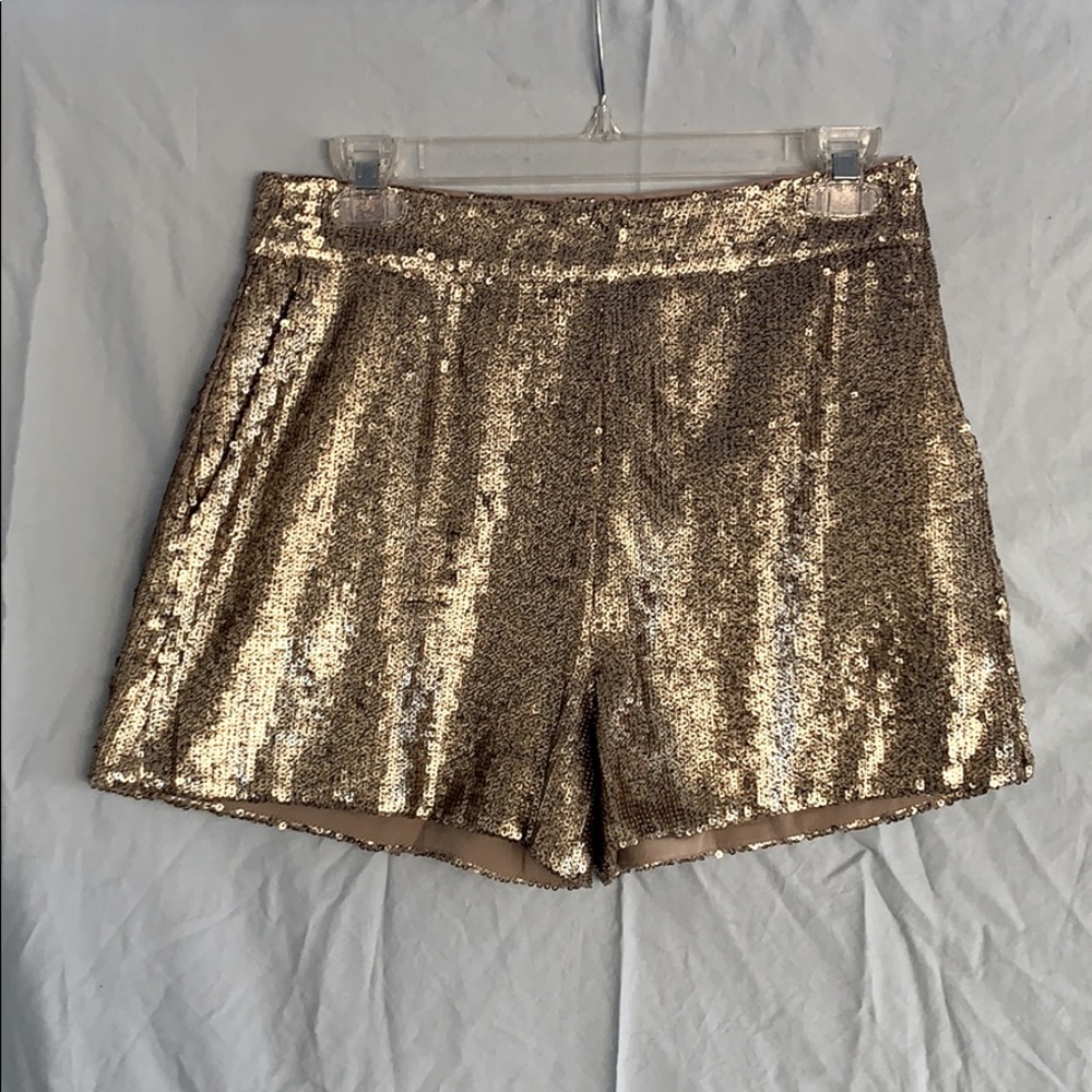 Lucky brand gold sequin shorts